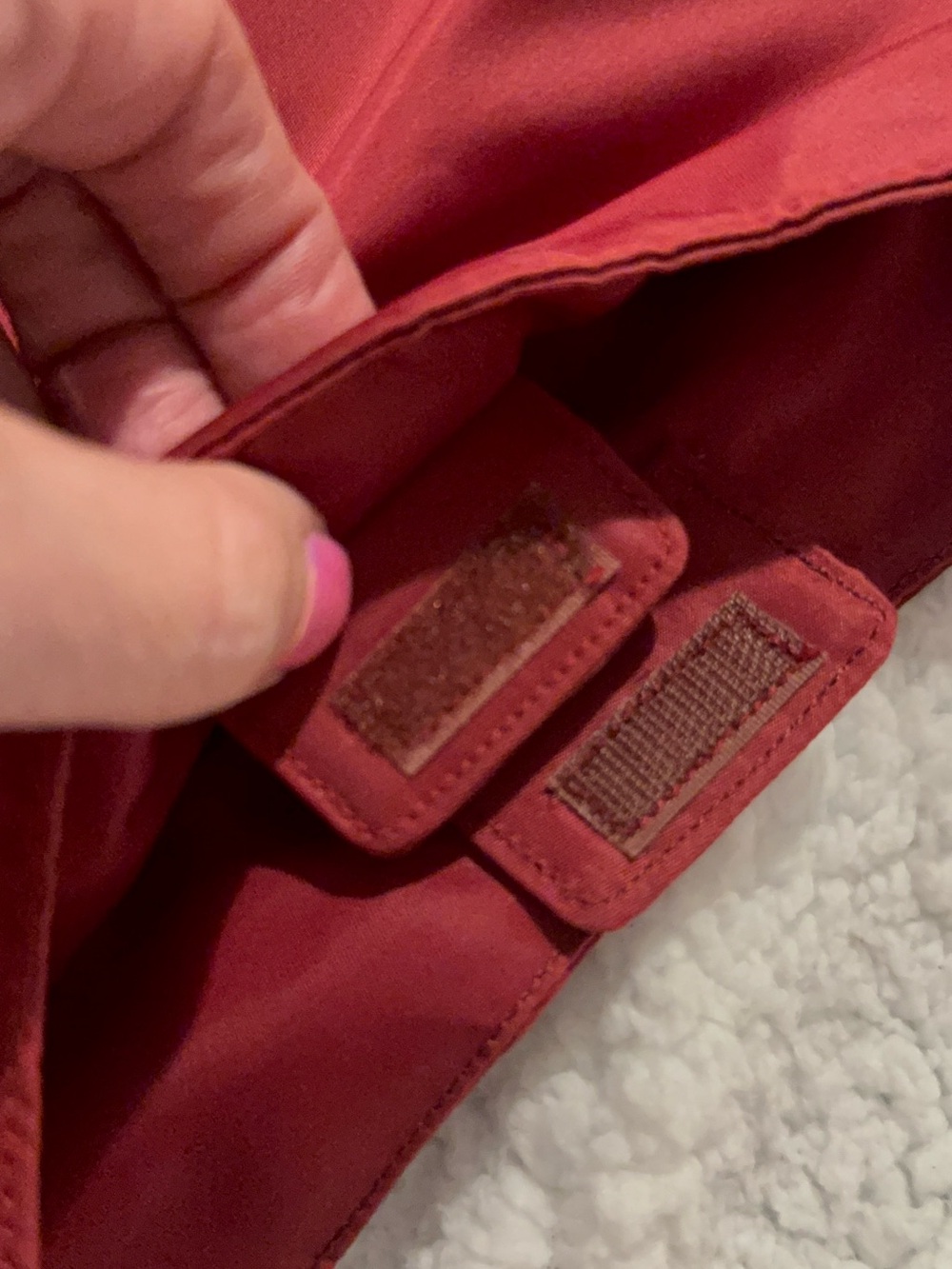 Prada Linea Rossa Red Nylon Acrylic Handle Shoulder Bag Vintage Made in Italy - Picture 8 of 8
